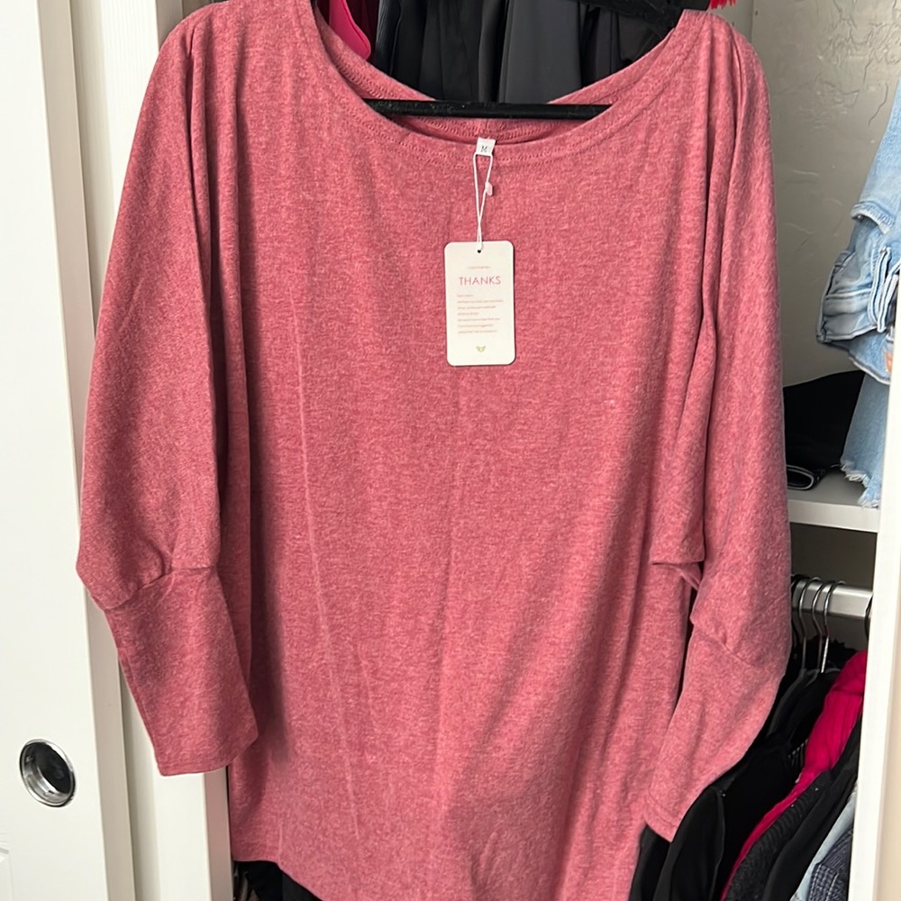 Mauve off shoulder sweater